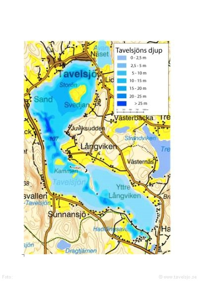 2004 07 Normal 7441 Djupkarta over Tavelsjon