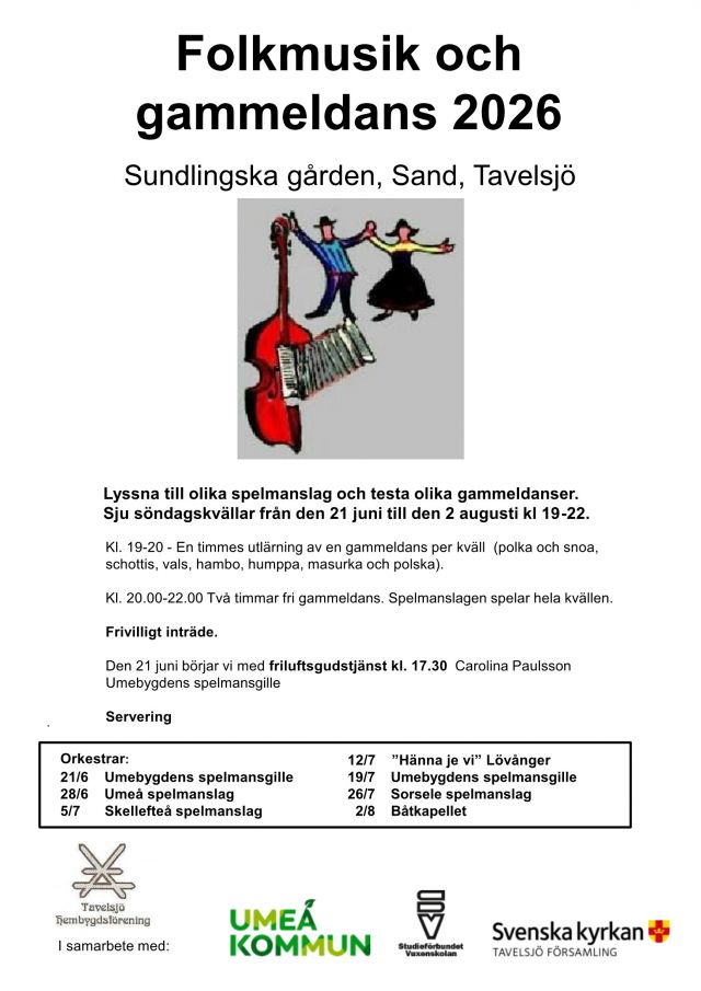 Affisch Folkmusik och gammeldans Sundlingska Gården 2026 3 Page 1