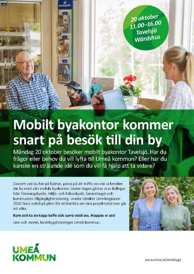 Affisch Mobilt byakontor Tavelsjö 20 oktober