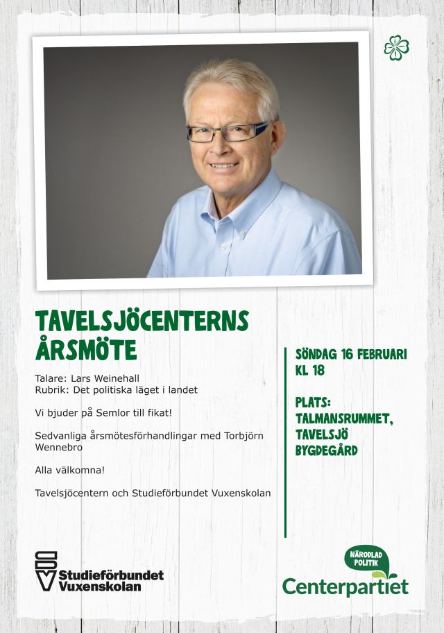 Årsmöte Tavelsjöcentern