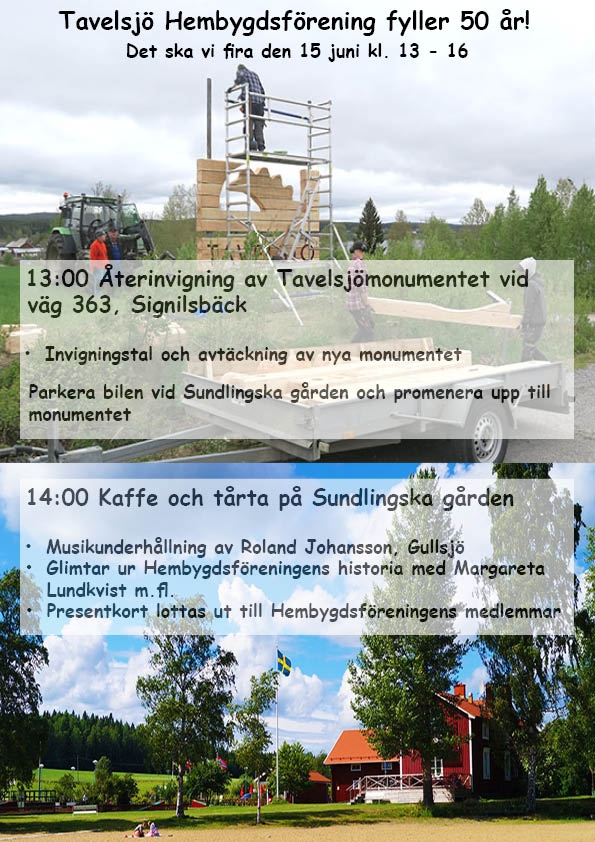 Invigning Tavelsjömonumentet